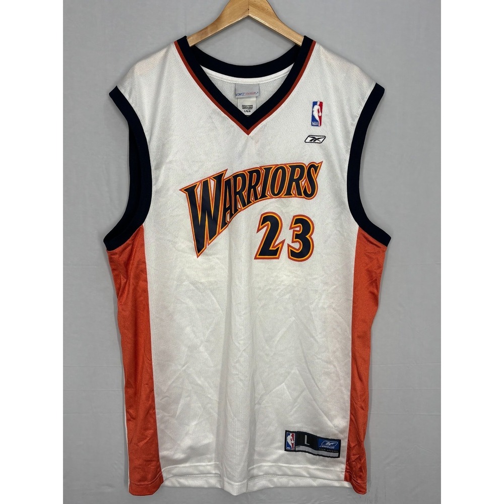 Golden State Warriors Reebok Jersey Mens‎ White Jason Richardson #23 Large NWT